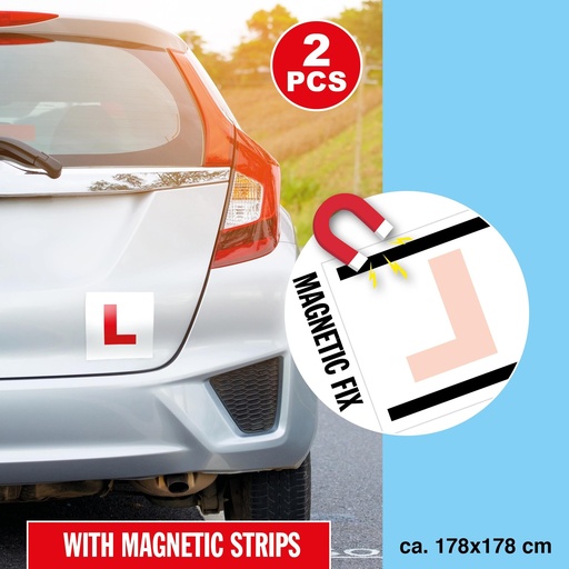 [871125224689] ALL RIDE L-plate Magnetic Strips for Learner Drivers