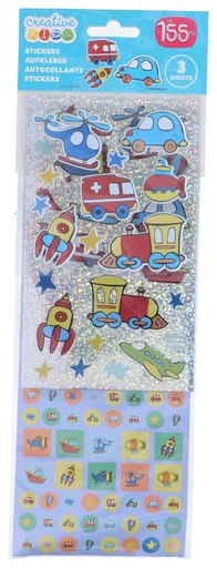 [871125200265] CREATIVE KIDS Transport Sticker Kids 154 Pieces