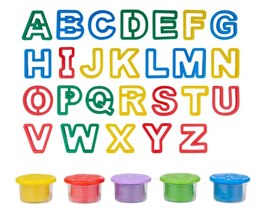 [871125258696] CREATIVE KIDS Dough Alphabet Playset 5x28g