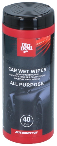 [871125243497] DIRT DEVIL All-Purpose Car Wet Wipes – 40 pcs