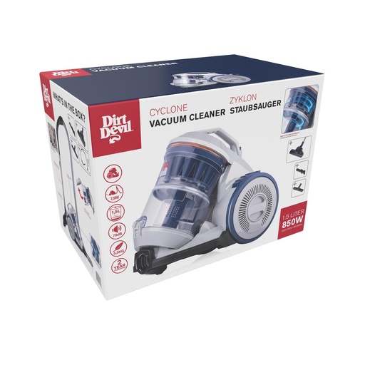 [871125247531] DIRT DEVIL Vacuum Cleaner Bagless 850W 1.5L