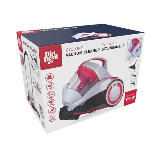 [871125247533] DIRT DEVIL Vacuum Cleaner Bagless 800W 1.8L