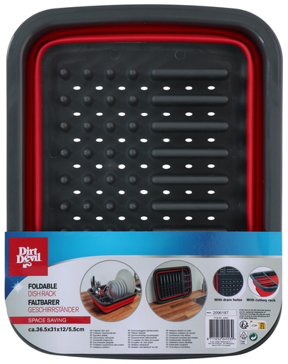 [871125224553] DIRT DEVIL Foldable Dish Drainer 37.8x29.5x5.1cm