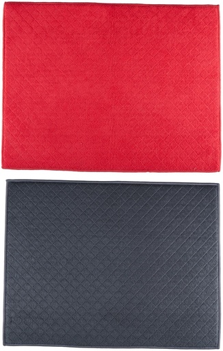 [871125242443] DIRT DEVIL Dish Drying Mat 39x51cm Red/Black