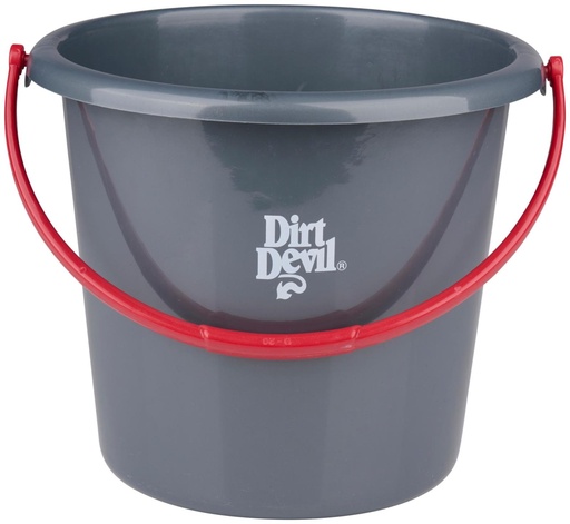 [871125230537] DIRT DEVIL Bucket 5L Grey with Red Handle