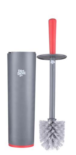 [871125249515] DIRT DEVIL Toilet Brush with Holder 42cm Soft Handle