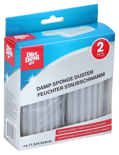 [871125229038] DIRT DEVIL Damp Sponge Duster 11.5x4.5x6cm