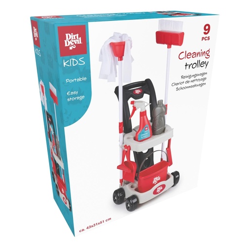 [871125243130] DIRT DEVIL Cleaning cart 8pcs/set for children