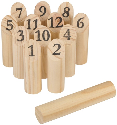 [871125200973] EDDY TOYS Wooden Bowling Pin Game