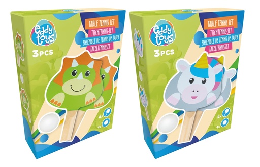 [871125242766] EDDY TOYS Table Tennis Set Animal Theme 13x19cm