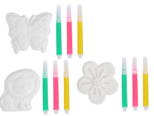 [871125234750] EDDY TOYS Plaster Painting Set Butterfly Flower Lion