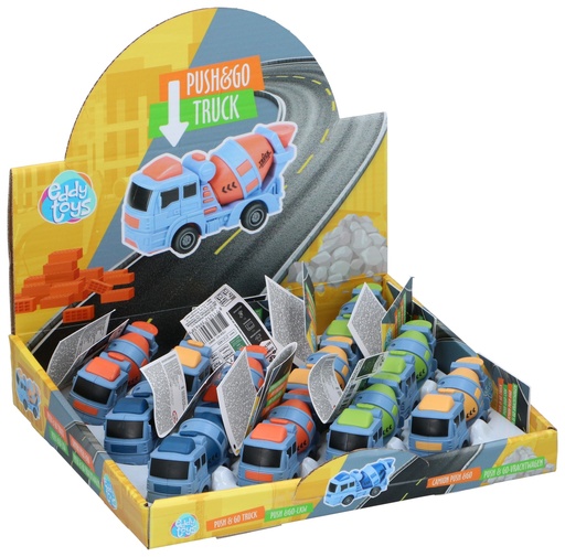 [871125239963] EDDY TOYS Push & Go Trucks 12 pcs