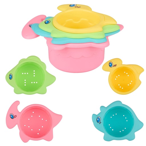 [871125200524] EDDY TOYS Bath Stacking Cups Dino