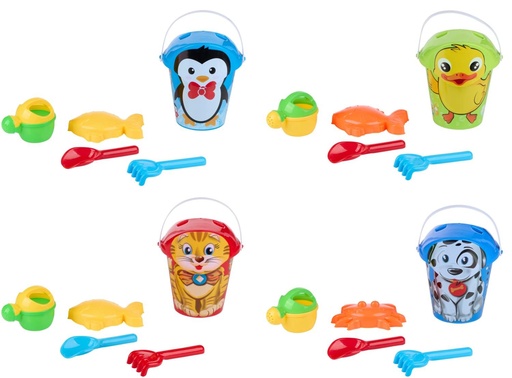 [871125230634] EDDY TOYS Animal Sand Bucket 18x29cm