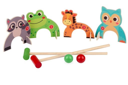 [871125200972] EDDY TOYS Animal Croquet Game for Outdoor Play