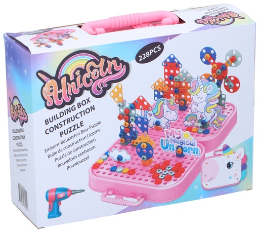 [871125256944] EDDY TOYS Building Box Unicorn 228 Pieces