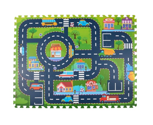[871125232241] EDDY TOYS Playmat City Traffic 30x30cm