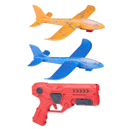 [871125230141] EDDY TOYS Glider Gun 2-in-1 Airplane Launcher