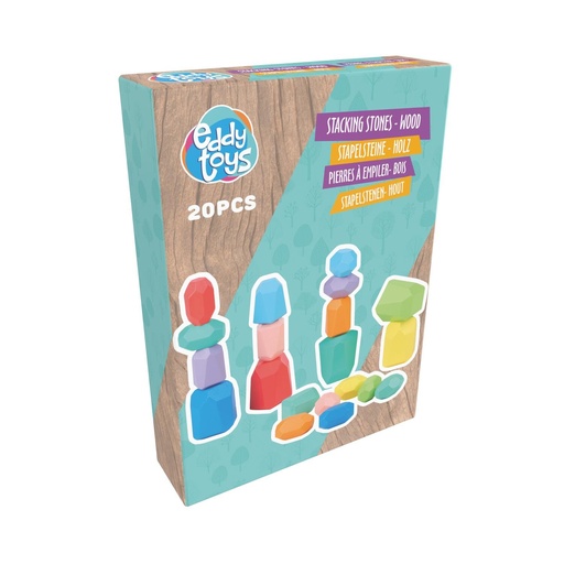 [871125246561] EDDY TOYS Wooden Stacking Stones