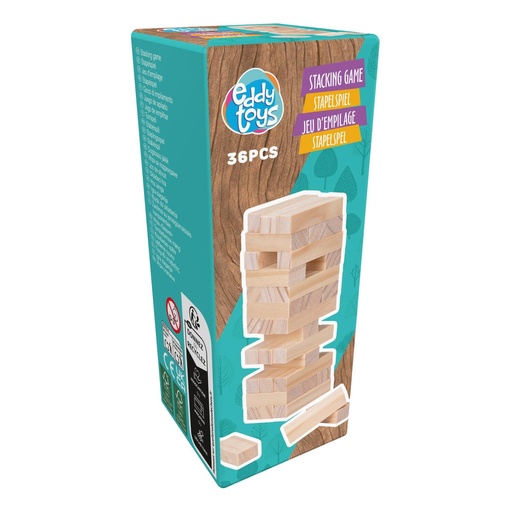 [871125242695] EDDY TOYS Stacking Tower 36 Blocks