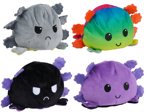 [871125247132] EDDY TOYS Plush Reversible Mood Axolotl 19cm