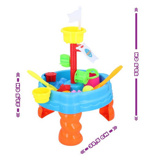 [871125213551] EDDY TOYS Sand and Water Play Table 39x57.5cm
