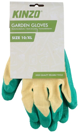[871125230451] KINZO Garden Gloves Size 9 and 10 Green