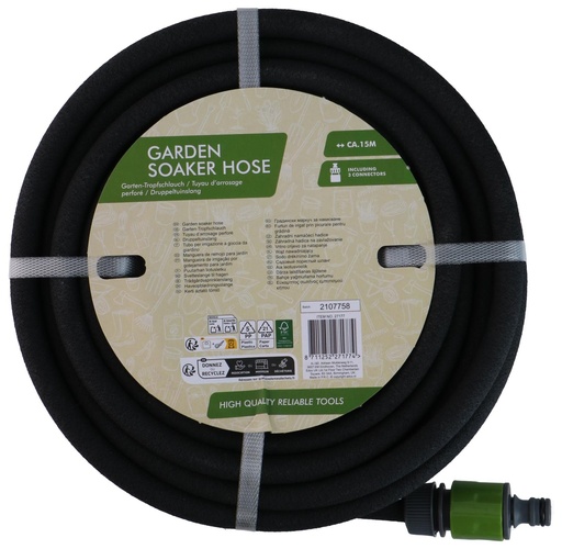 [871125227177] KINZO Garden Soaker Hose 15 Meter