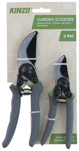 [871125230407] KINZO Garden Scissors 21cm and 16cm