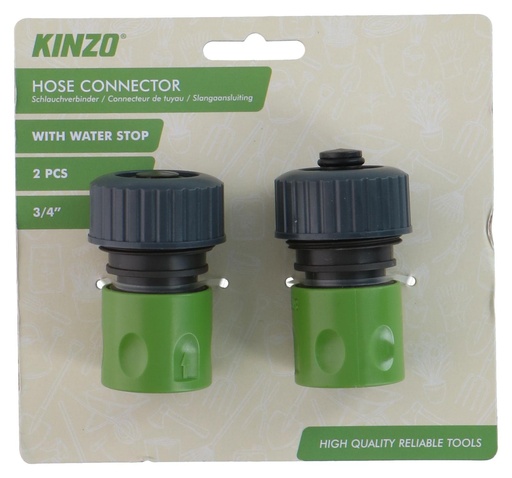 [871125227192] KINZO Hose Connector 3/4" With Waterstop