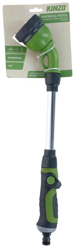 [871125230045] KINZO Garden Spray Gun 8 Functions 18 Inch