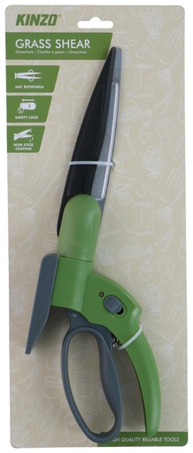 [871125227069] KINZO Grass Shears 35x13x4cm 360° Rotating Blade
