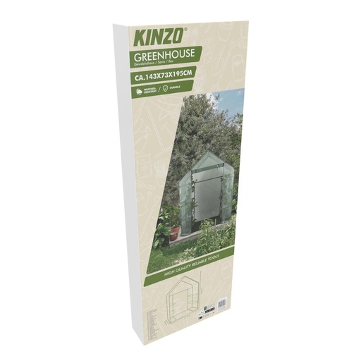 [871125230497] KINZO Greenhouse 143x73x195cm