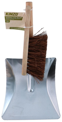 [871125227048] KINZO Dustpan and Brush 40x20x8cm