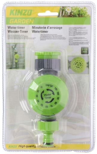 [871125202138] KINZO Water Timer 15x10cm with 5-120 Minute Setting