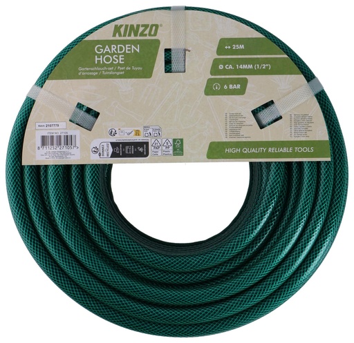 [871125227105] KINZO Garden Hose Ø14mm 25m