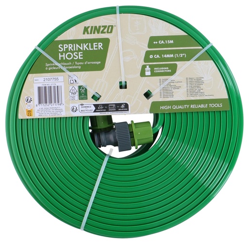 [871125227179] KINZO Sprinkler Hose 15 Meter Ø14mm