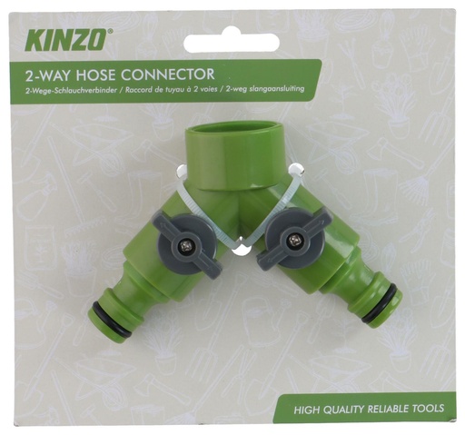 [871125227191] KINZO Garden Hose Connector 2-Way