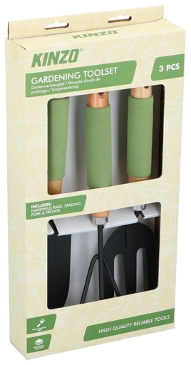 [871125230418] KINZO Garden Hand Tools Soft Grip