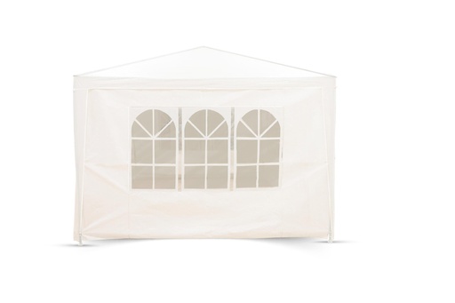 [871125244431] KINZO Gazebo With Sidewalls 2.5x6x3m White