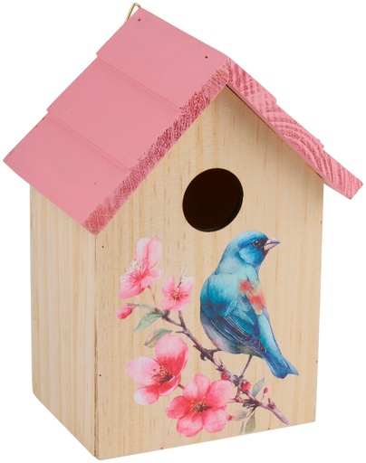 [871125244482] KINZO Bird House 14x10x19.5cm