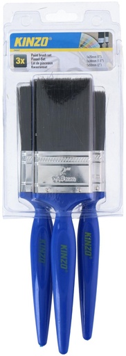 [871125212714] KINZO Paint Brushes 25mm, 38mm, 50mm
