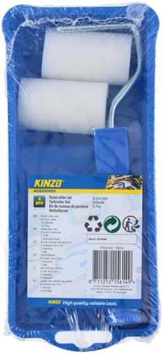 [871125215614] KINZO Paint Roller Set With Tray And Handle
