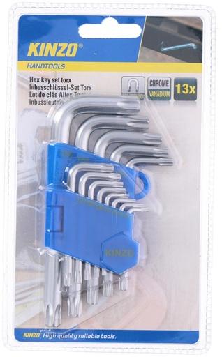 [871125256404] KINZO Torx Hex Key Set Short Arm