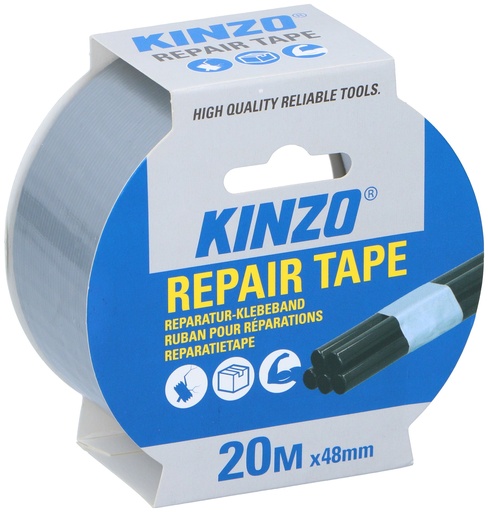 [871125218528] KINZO Repair Tape Silver 130 Micron 20m x 48mm