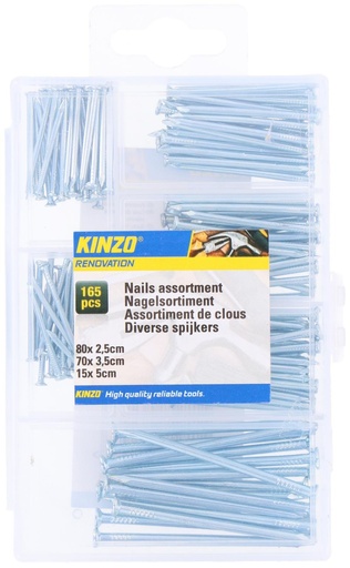 [871125206243] KINZO Nails 80x2.5cm 70x3.5cm 15x5cm