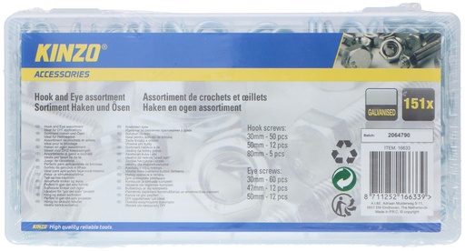 [871125216633] KINZO Hook and Eye 151 pcs