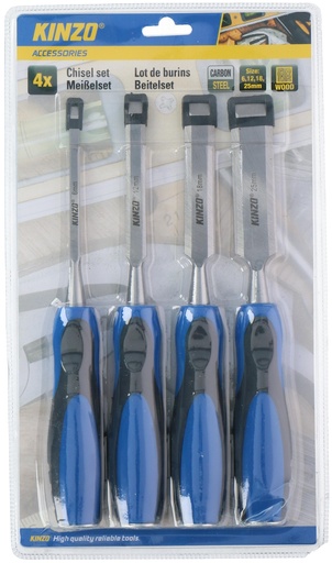 [871125217128] KINZO Chisel Set 6-12-18-25mm