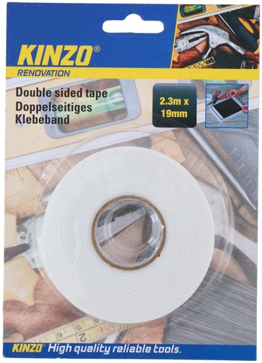 [871125279353] KINZO Double-sided Tape 2.3m x 19mm