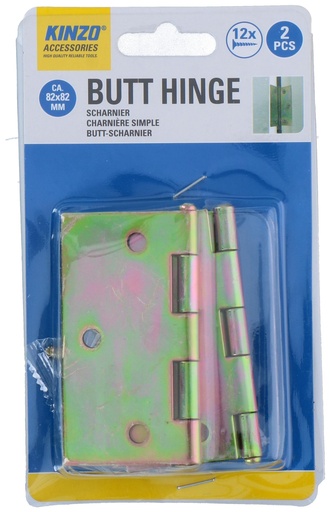 [871125247206] KINZO Table Hinge 8.2x8.2cm 180gr